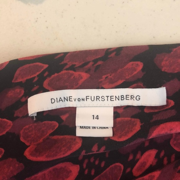 Diane Von Furstenberg Ruri Silk Shift Dress Red - Picture 7 of 7